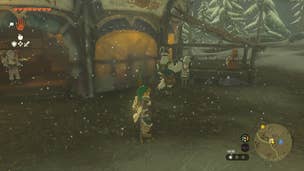 Link talking to Penn about Zelda's Golden Horse in Zelda: Tears of the Kingdom
